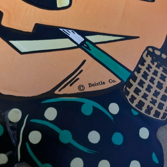 Vintage 1960s Beistle Co. Halloween Jack o’Lantern with Derby Hat - Picture 3 of 5